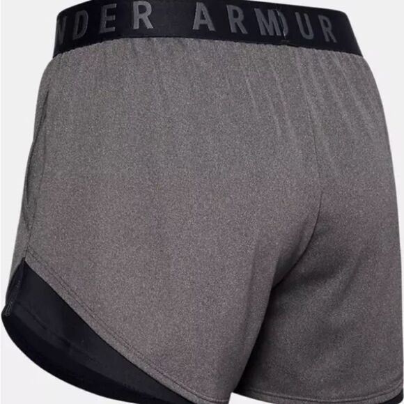 Under Amour Play Up 3.0 Shorts Carbon Heather/Black M NWT IN PACKAGING - Picture 6 of 9